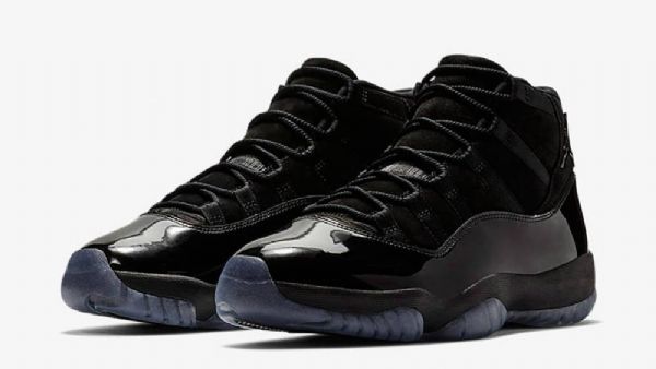 Nike Air Jordan 11 Cap Og Kjolesko Til Mænd Sort
