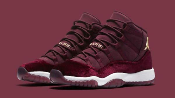 Nike Air Jordan 11 Gs Night Maroon Sko Til Mænd Burgundy