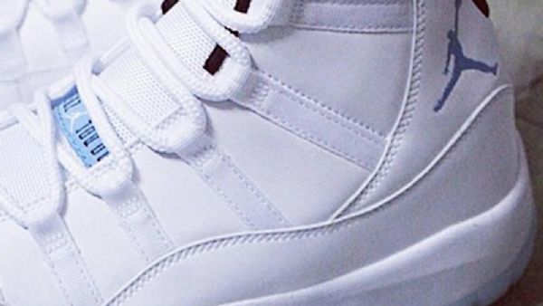 Nike Air Jordan 11 Legend Sko Til Mænd Hvid Blå