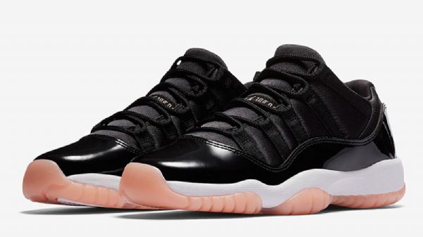 Nike Air Jordan 11 Low Toppe Bleget Gg Sko Til Mænd Sort