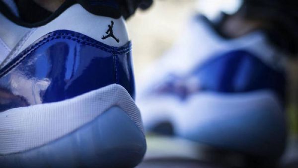Nike Air Jordan 11 Low Tops Concord Sko Til Mænd Hvid Blå