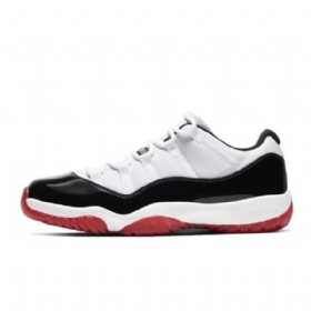Nike Air Jordan 11 Low Tops Concord Wide Sko Til Mænd Hvid Sort