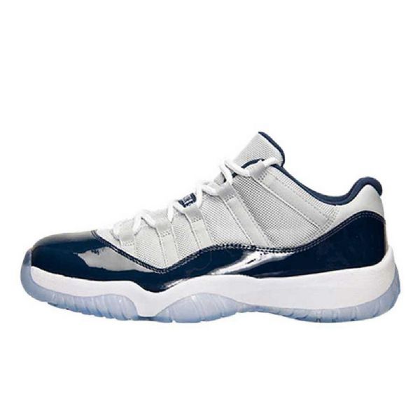 Nike Air Jordan 11 Low Tops Georgetown Sko Til Mænd Mørkeblå Blå Grå