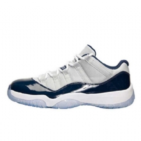 Nike Air Jordan 11 Low Tops Georgetown Sko Til Mænd Mørkeblå Blå Grå