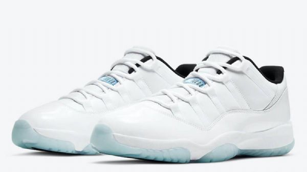 Nike Air Jordan 11 Low Tops Legend Sko Til Mænd Hvid Blå