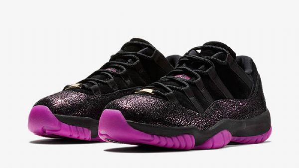 Nike Air Jordan 11 Low Tops Rook To Queen Sko Til Damer Sort Lilla