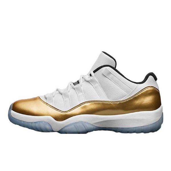 Nike Air Jordan 11 Low Tops Sko Til Mænd Hvidguld