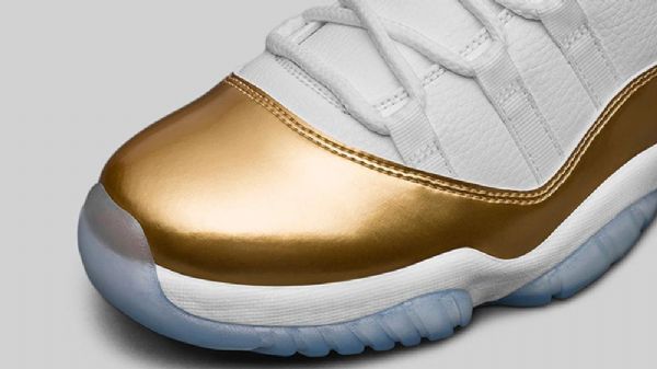 Nike Air Jordan 11 Low Tops Sko Til Mænd Hvidguld
