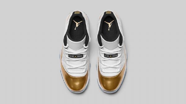 Nike Air Jordan 11 Low Tops Sko Til Mænd Hvidguld