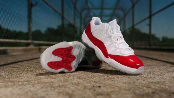 Nike Air Jordan 11 Low Tops Sko Til Mænd Hvidguld