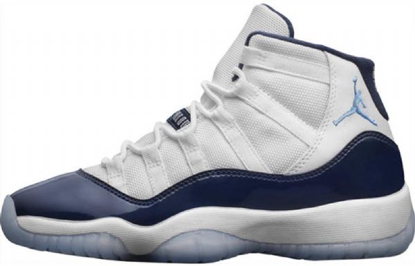 Nike Air Jordan 11 Retro Gs Basketball Sko Til Damer Hvid Marineblå