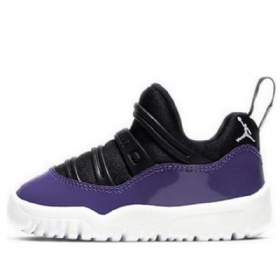 Nike Air Jordan 11 Retro Little Flex Td Sko Til Børn Sort Lilla