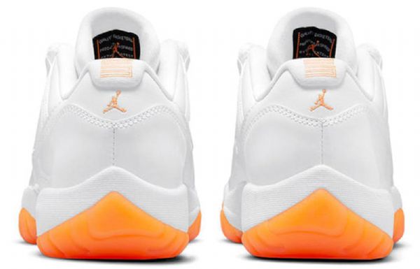 Nike Air Jordan 11 Retro Low Toppe Basketball Sko Til Damer Hvid Orange