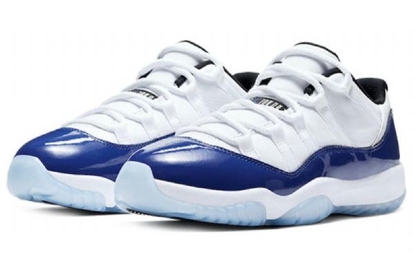Nike Air Jordan 11 Retro Low Toppe Basketball Sko Til Damer Sort Hvid
