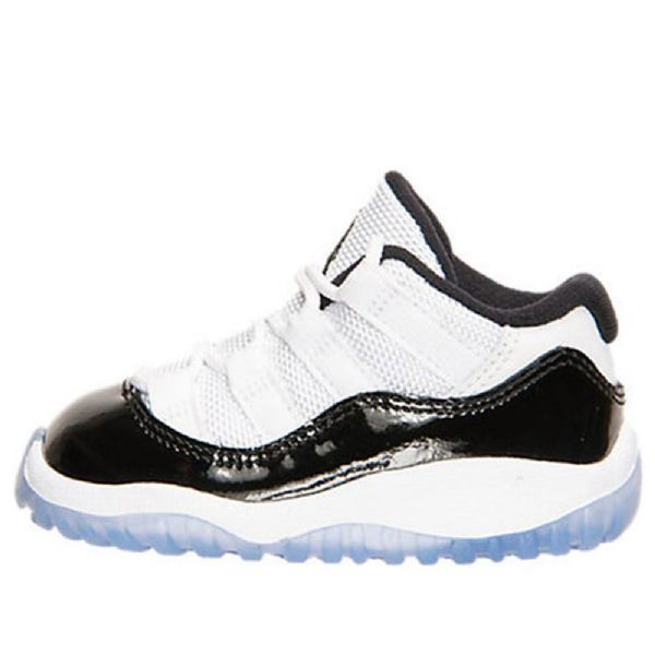 Nike Air Jordan 11 Retro Low Toppe Bt Basketball Sko Til Børn Sort Hvid
