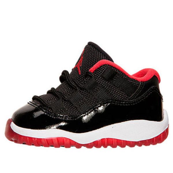 Nike Air Jordan 11 Retro Low Toppe Bt Basketball Sko Til Børn Sort Rød