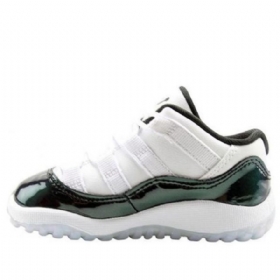 Nike Air Jordan 11 Retro Low Toppe Td Basketball Sko Til Børn Hvid Grøn