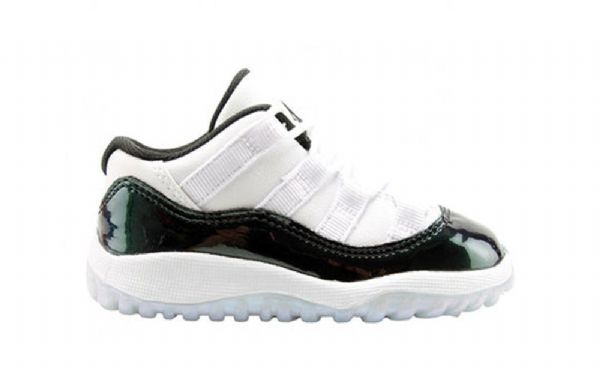 Nike Air Jordan 11 Retro Low Toppe Td Basketball Sko Til Børn Hvid Grøn