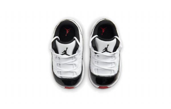 Nike Air Jordan 11 Retro Low Toppe Td Sko Til Børn Sort Hvid Rød