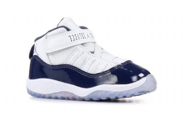 Nike Air Jordan 11 Retro Td Sko Til Børn Hvid Marineblå