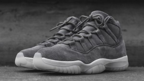Nike Air Jordan 11 Ruskind Premium Sko Til Mænd Grå