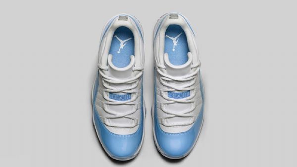 Nike Air Jordan 11 Unc Sko Til Mænd Hvid Blå