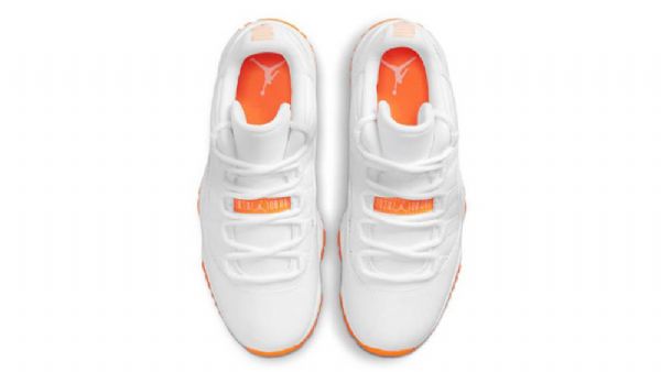 Nike Air Jordan Retro 11 Low Tops Citrus Sko Til Mænd Hvid