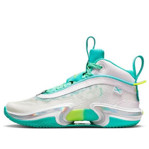 Nike Guo Ailun Air Jordan 36 Gs Basketball Sko Til Mænd Grøn Hvid