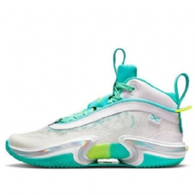 Nike Guo Ailun Air Jordan 36 Gs Basketball Sko Til Mænd Grøn Hvid