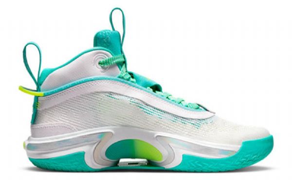 Nike Guo Ailun Air Jordan 36 Gs Basketball Sko Til Mænd Grøn Hvid