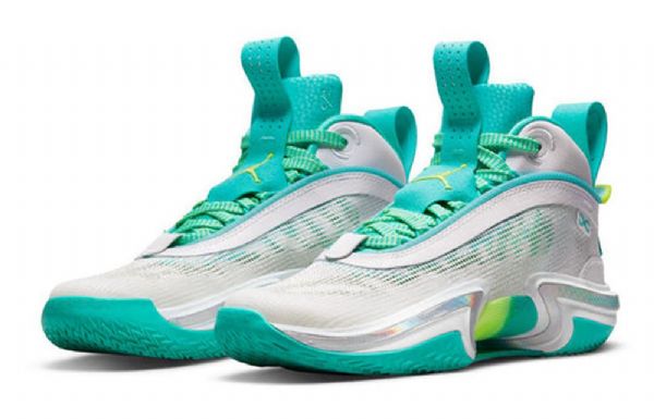 Nike Guo Ailun Air Jordan 36 Gs Basketball Sko Til Mænd Grøn Hvid