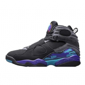 Nike Air Jordan 8 Aqua Sko Til Mænd Sort Lilla