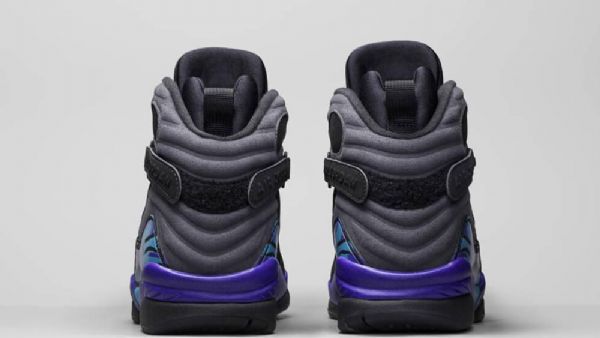 Nike Air Jordan 8 Aqua Sko Til Mænd Sort Lilla