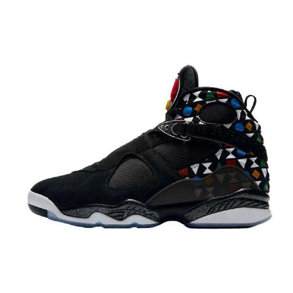 Nike Air Jordan 8 Quai 54 Sko Til Mænd Sort