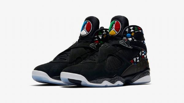 Nike Air Jordan 8 Quai 54 Sko Til Mænd Sort