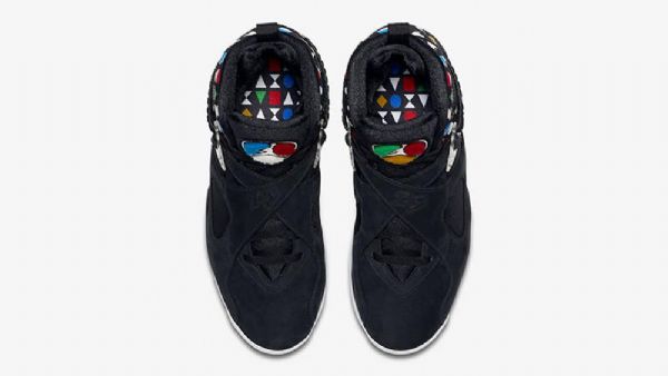 Nike Air Jordan 8 Quai 54 Sko Til Mænd Sort