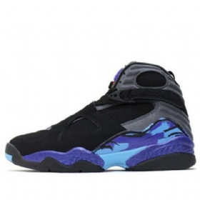 Nike Air Jordan 8 Retro Basketball Sko Til Mænd Sort Lilla