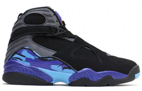 Nike Air Jordan 8 Retro Basketball Sko Til Mænd Sort Lilla