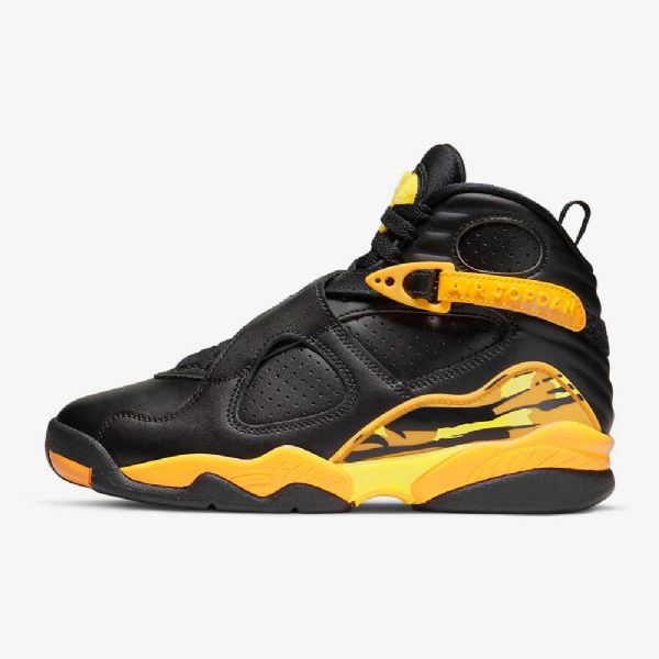 Nike Air Jordan 8 Retro Sko Til Damer Sort Gul