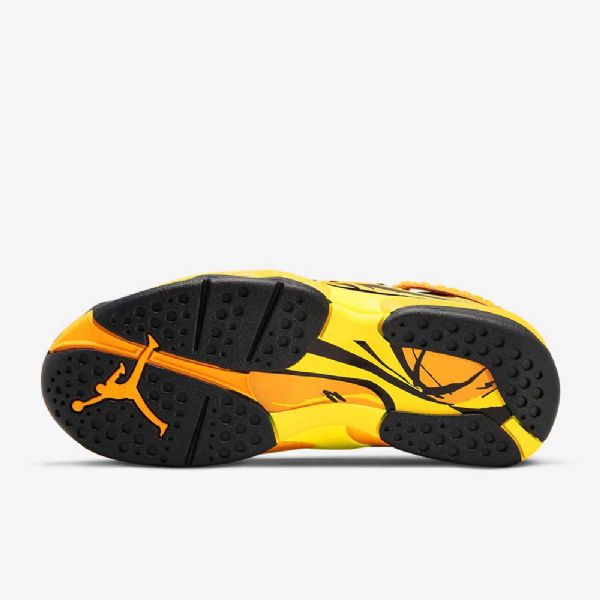 Nike Air Jordan 8 Retro Sko Til Damer Sort Gul