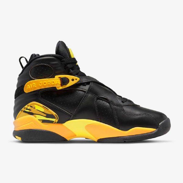 Nike Air Jordan 8 Retro Sko Til Damer Sort Gul