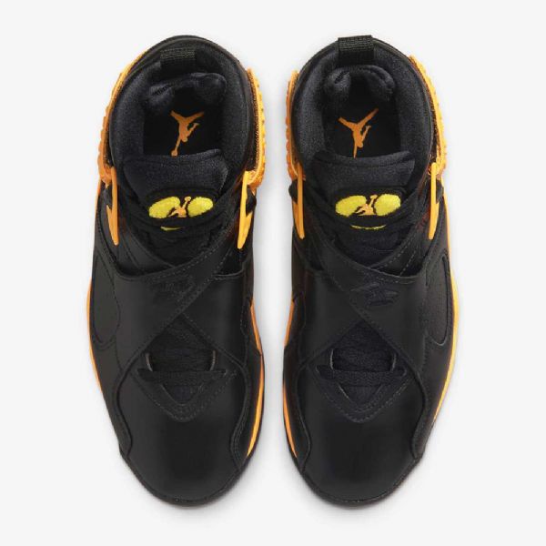 Nike Air Jordan 8 Retro Sko Til Damer Sort Gul