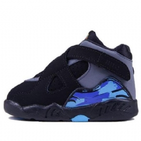 Nike Air Jordan 8 Retro Td Sko Til Børn Hvid Lilla