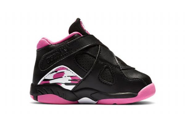 Nike Air Jordan 8 Retro Td Sko Til Børn Lyserødsicle