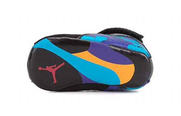 Nike Air Jordan 8 Retro Td Sko Til Børn Sort Grå
