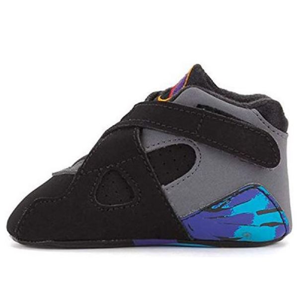 Nike Air Jordan 8 Retro Td Sko Til Børn Sort Grå