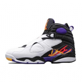 Nike Air Jordan 8 Retro Three Times A Charm Sko Til Mænd Hvid Sort