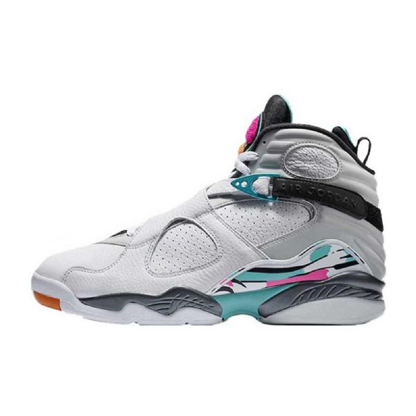 Nike Air Jordan 8 South Beach Sko Til Mænd Hvid