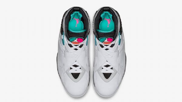 Nike Air Jordan 8 South Beach Sko Til Mænd Hvid