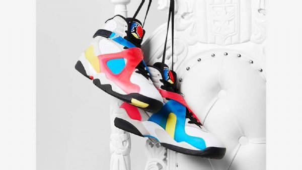 Nike Air Jordan 8 Sp Retro Se Sko Til Mænd Hvid Flerfarvet